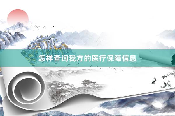 怎样查询我方的医疗保障信息